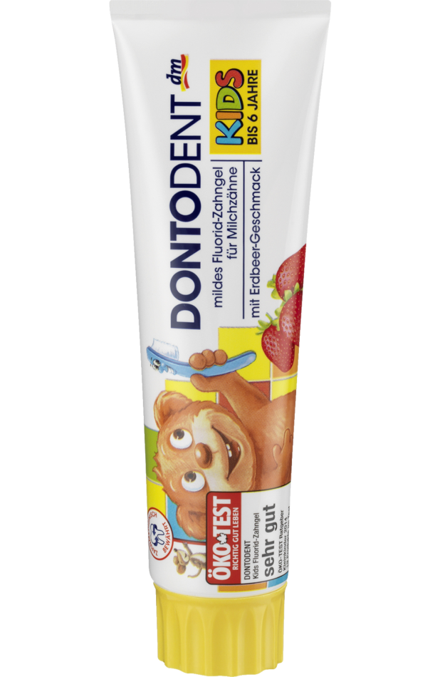 Детская зубная паста Dontodent Kids до 6лет, со вкусом клубники, 100мл