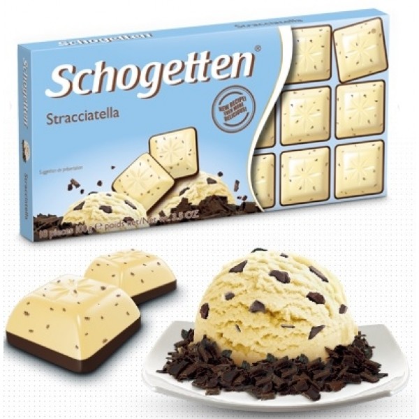 Шоколад Schogetten Stracciatella пломбир Страчьятелла 100г