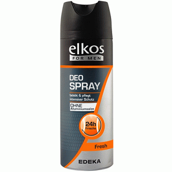 Мужской дезодорант-спрей Elkos deo spray fresh 200мл, Германия