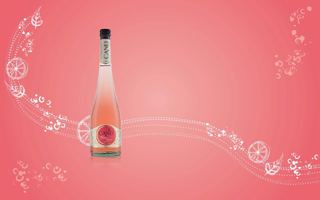 Canei Rose Hugo розовое коктейльное вино со вкусом бузины, липы и мяты